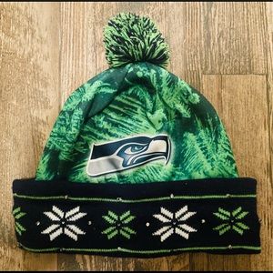 Seattle Seahawks Christmas Beanie